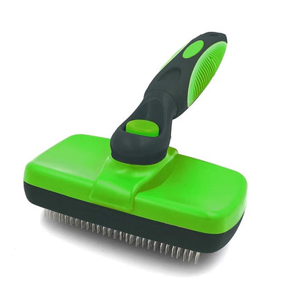 Self Cleaning Slicker Brushes for Pets,Dog Brush for grooming, Massaging Tool Suitable for Dog or Cat,Dog Brush or Cat Brush. (Green)