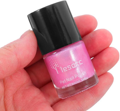 POPETPOP Dog Nail Polish Dog Toe Nail Polish : 6Pcs Gel Fingernail Polish Kit Pet Nail Polish Water Based Nail Polish for Dogs, Easy to Remove