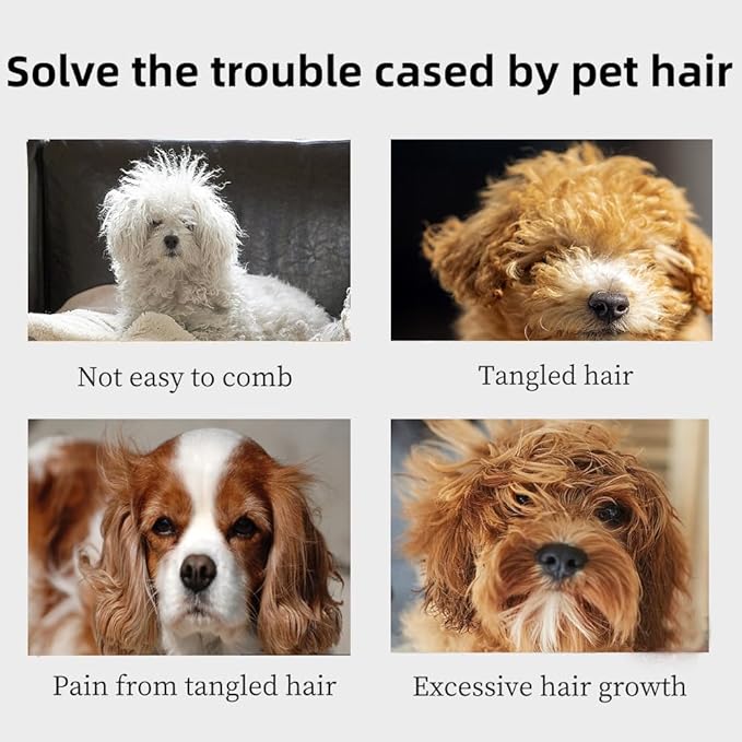 2Pcs Knotting Comb for Cats & Dogs, Pet Hair Removal Tool, Cat & Dog Grooming Comb, Knot Remover, Blue & Orange