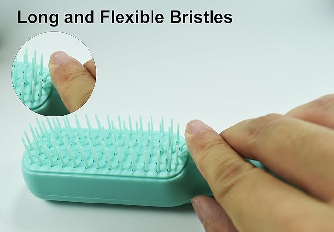 Scalable Small Grooming Dog Brush, Puppy Massaging Hair Brush, for Small Dogs Cats Rabbits of All Hair Types (Mint Green)