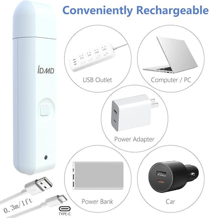 Dog Nail Grinder with Light Dog Nail Trimmers Quiet Powerful 2-Speed Rechargeable Electric Pet Nail Grinder File Toenail Clippers for Large Medium Small Dogs & Cats (White+Charging Cable)