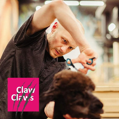 6 Inch Grooming Straight Scissors with Safety Round Tip and Wave Style Handle for Baby Hair Cutting Shears