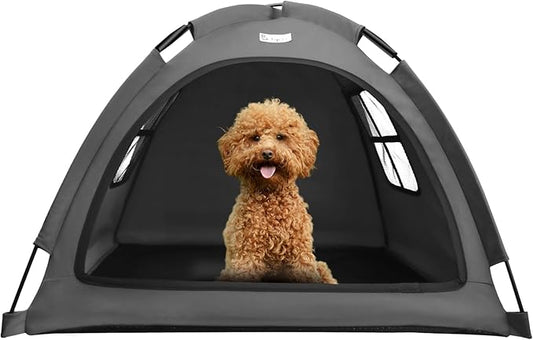 Cat and Dog Outdoor Waterproof Tent House - Indoor/Outdoor Cave Nest Bed for Small Dogs, Cats, Bunnies - Washable (Gray, Small)