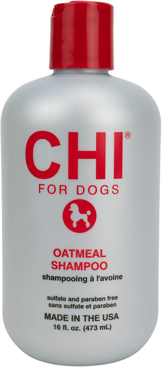 CHI For Dogs Oatmeal Shampoo for Dogs, 16 oz Best Oatmeal Dog Shampoo for Dogs with Dry Skin Sulfate & Paraben Free, pH Balanced for Dogs, Made In the USA