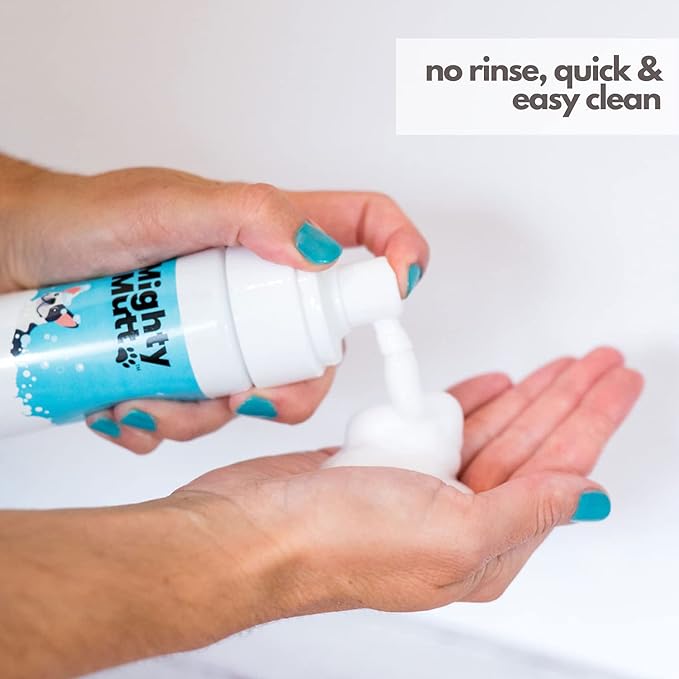 Mighty Mutt Waterless Foam Shampoo for Dogs | Dry Shampoo for Dogs No Rinse | Deodorizes Smelly Dogs | Soothing & Anti-Itch | Hypoallergenic | Waterless Dog Shampoo  Fresh Breeze Refill | 30 fl oz