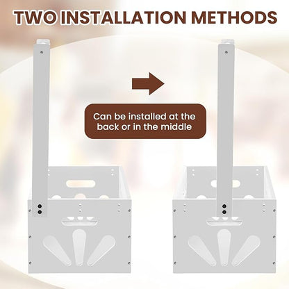 20" x 13" x 9" Wooden Pet Wardrobe Closet Crate Box with Hanging Rods and Personalized Pet Alphabet Letters Easy Assembly Baskets for Dog Cat Toys Clothes Accessories (White)