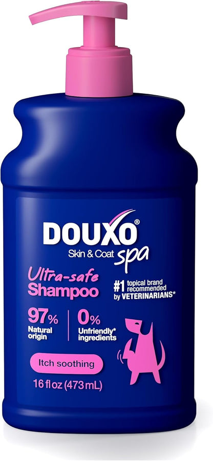 DOUXO® Skin & Coat SPA - Ultra-Safe Dog Shampoo for Itchy Skin, 16 fl oz, Cleans and Soothes The Skin, Enhances The Coat, Leaves The Coat Soft and Radiant, Skin-Friendly Formula