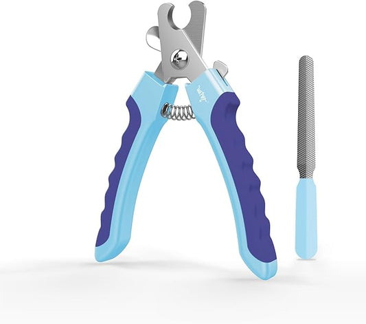 WePet Stainless Steel Dog Nail Clipper(10.2) - Precision Trimming Tool for Safe & Easy Grooming - Ergonomic Design for Comfort - Suitable for All Breeds & Sizes Dark Blue/Maya