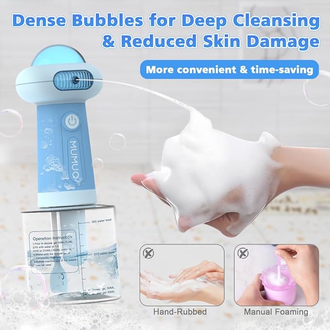 Electric Dog Shampoo Dispenser, IPX7 Automatic Dog Soap Dispenser, Soap Frother Dogs Grooming with Brush for Dogs and Cat Bathing, Shampoo Foamer Pet Bath Supplies, Bathroom, Kitchen Sink
