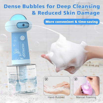 Electric Dog Shampoo Dispenser, IPX7 Automatic Dog Soap Dispenser, Soap Frother Dogs Grooming with Brush for Dogs and Cat Bathing, Shampoo Foamer Pet Bath Supplies, Bathroom, Kitchen Sink