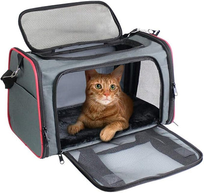Soft-Sided Kennel Pet Carrier for Small Dogs, Cats, Puppy, Airline Approved Cat Carriers Dog Carrier Collapsible, Travel Handbag & Car Seat