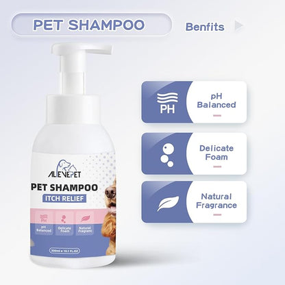 Itch Relief Dog Shampoo - Natural and Gentle Cleanser for Sensitive Skin Cats Available - Pamper Your Pet with Soothing Care - 300mlï¼10.1 FL.OZï¼