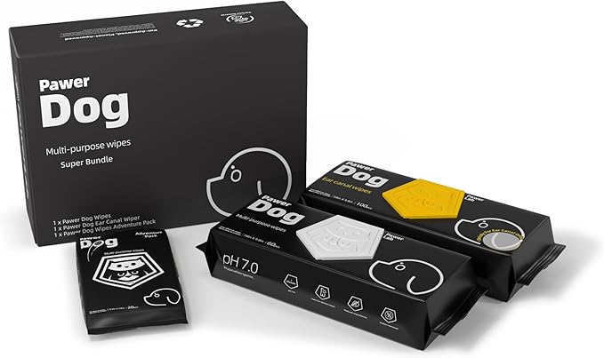 Plant-Based Dog Grooming Wipes Bundle - Dog Wipes, Ear Canal Wipes, and Adventure Pack - Hypoallergenic, Biodegradable, Fragrance-Free, Extra Thick - 180 Moist Pet Cleaning Wipes