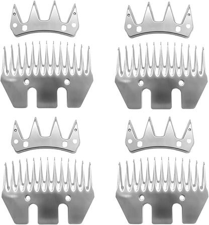 13 Tooth Sheep Shear Clipper Replacement Blades, Compatible with Oster/Lister/Heiniger/GDJOB/BEETRO/Dragro/TAKEKIT Sheep Clippers, for Grooming Goats, Lambs, Llamas, Alpacas. 4Pcs.
