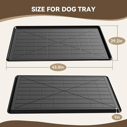 45.1" Dog Crate Tray Replacement fit for Metal Dog Crate Dog Cage Pans Plastic Tray