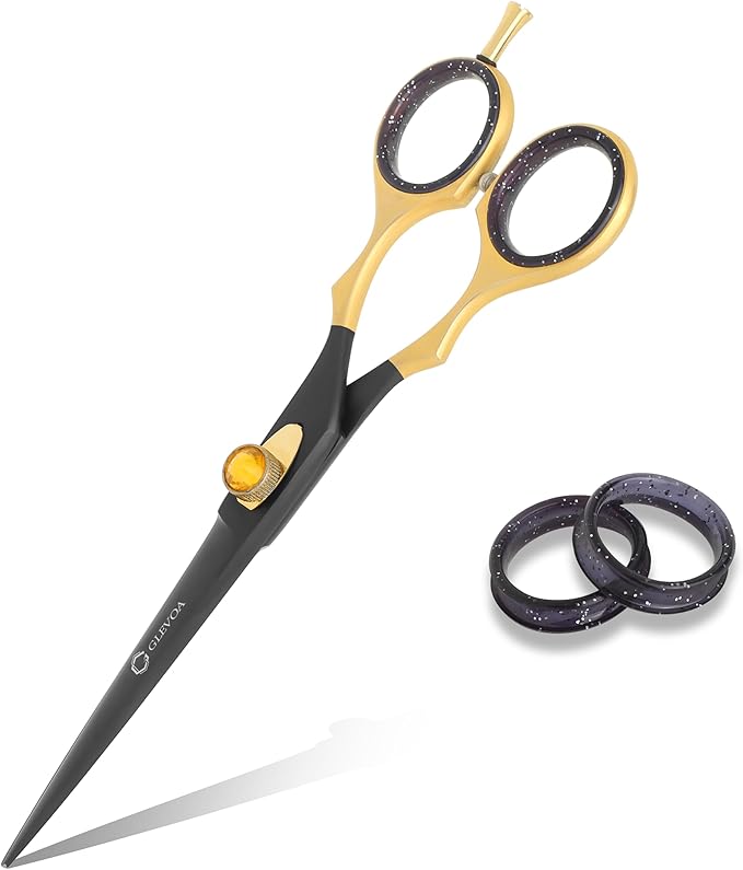 Dog Grooming Scissor - Professional Down-curved Shear with Ergonomic Handle Japanese Stainless Steel Trimming Scissor for Dogs, Cats and Other Pets, Sharp (Straight Scissors)