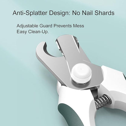 Cat Nail Clippers, EliaValth LED Dog Nail Clippers, Dog Nail Trimmers, Nail Grinder and Toenail Clippers for Thick Nails, Grooming Tool with Ergonomic Handle, Suitable for Small and Large Pets Green