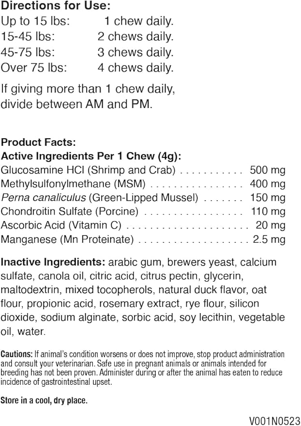 Purity Products Dog Hip and Joint Advanced Support Chews MSM, Glucosamine, Chondroitin & Perna (Green-Lipped Mussel) - Supports Canine Cartilage Health, Mobility, Flexibility & Comfort - 60 Chews