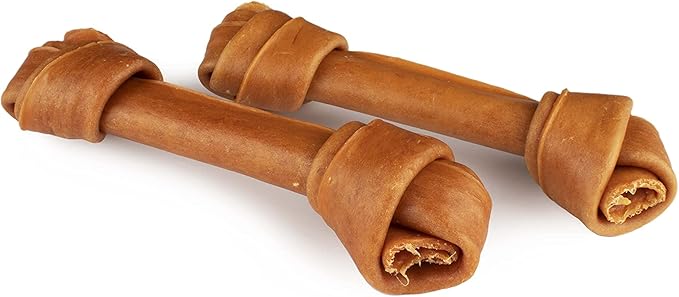 Ultra Chewy Turkey Tendon Knotted Bones for Dogs - Premium All-Natural, Hypoallergenic, Long-Lasting Dog Chew Treat, Easy to Digest, Ingredient Sourced from USA (7 Inches - 2 Pack)
