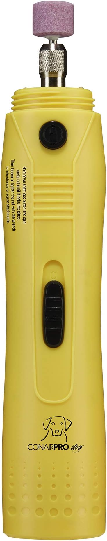 CONAIRPROPET Dog & cat Nail Grinder Cordless for Professional Grooming at-Home with LED Lights and Attachments Included