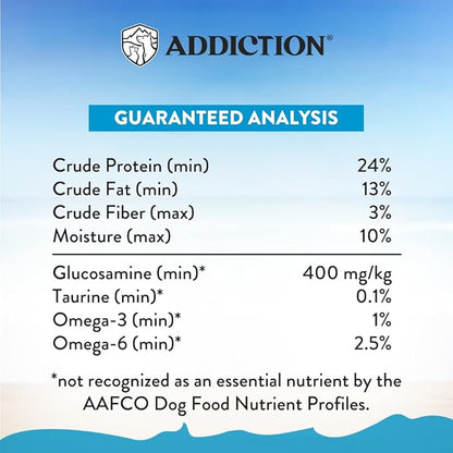Addiction Salmon Bleu Grain-Free Dry Dog Food Formula - New Zealand King Salmon, Probiotic-Rich Fruits & Vegetables, Fish Oil for Healthy Skin & Coat, Ideal for Dogs of All Life Stages 4lb