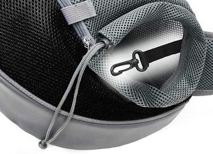 Kucehiup Dog Sling Carrier for Small Dogs Cat Carrier Breathable Mesh Bag(Fits Approximately 3 lbs to 6 lb Pets)(Black)