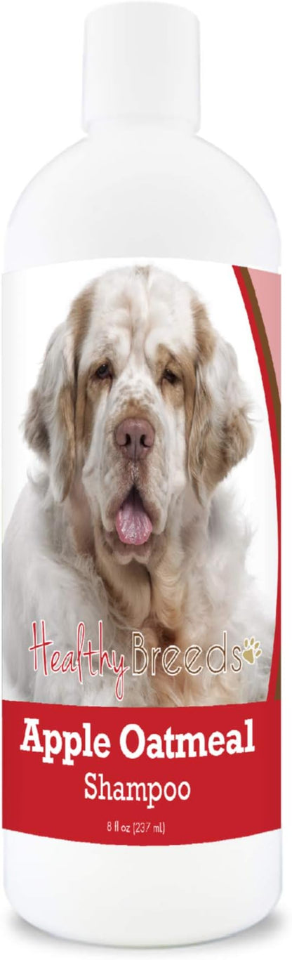 Healthy Breeds Clumber Spaniel Apple Oatmeal Dog Shampoo - All Natural, Tearless & Hypoallergenic Cleanser & Conditioner - Best for Dry, Itchy or Irritated Skin - 8 oz