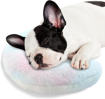 T'CHAQUE Dog Pillow Dog Calming Pillow for Small Dogs Anxiety Relief Comfort Dog Neck Pillow Bed Soft Cat Pillow for Indoor Cats Half Donut Cuddler U-Shaped Pillow Pet Sleeping Improve Calming Toy