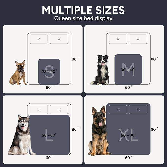 Waterproof Dog Blanket Bed Cover for Bed Couch Sofa, Liquid Pee Proof Pet Blanket Washable, Reversible Sherpa Fleece Blanket Furniture Protector for Medium Large Dogs Catsï¼_ray, 50"x 60"ï¼
