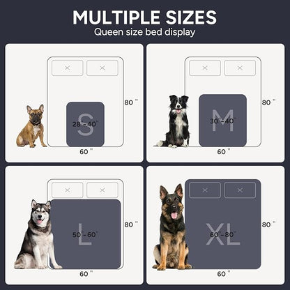 Waterproof Dog Blanket Bed Cover for Bed Couch Sofa, Liquid Pee Proof Pet Blanket Washable, Reversible Sherpa Fleece Blanket Furniture Protector for Medium Large Dogs Catsï¼_ray, 50"x 60"ï¼