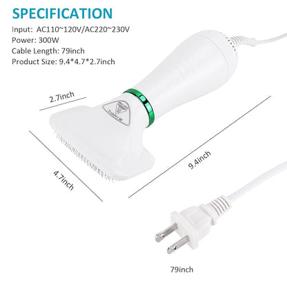 Pet Hair Dryer, 2 in 1 Dog Hair Dryer with Slicker Brush,Dog Blow Dryer with 2 Adjustable Heat Setting Dog Brush for Dog Grooming Small Medium Dogs Cats