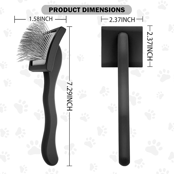 Dog Slicker Brush for Goldendoodles & Golden Doodle Brush for Grooming Kit - Dog Brush for Goldendoodle, Labradoodle, Poodles - Pet Hair Brush for Short & Medium Haired Dogs -Small (Black)