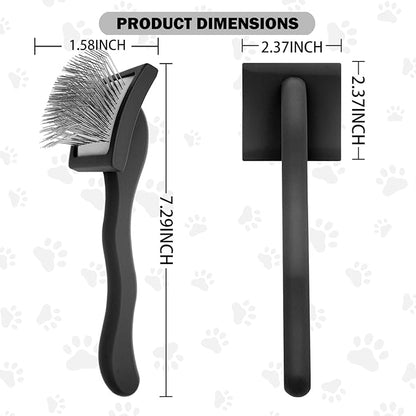 Dog Slicker Brush for Goldendoodles & Golden Doodle Brush for Grooming Kit - Dog Brush for Goldendoodle, Labradoodle, Poodles - Pet Hair Brush for Short & Medium Haired Dogs -Small (Black)