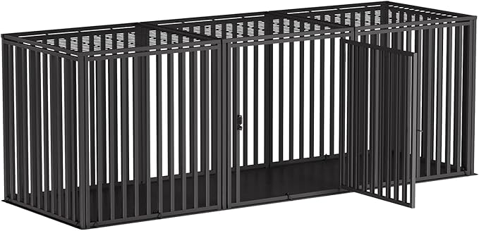 70" L x 28" H Extra Long Steel Tube Dog Crate with Mat Base, Heavy Duty Dog Crates for Large Dogs, Big Dog Cage, Dog Kennel, Puppy Dog Playpen with Top, Pet Cage, Indoor Outdoor, XXL2