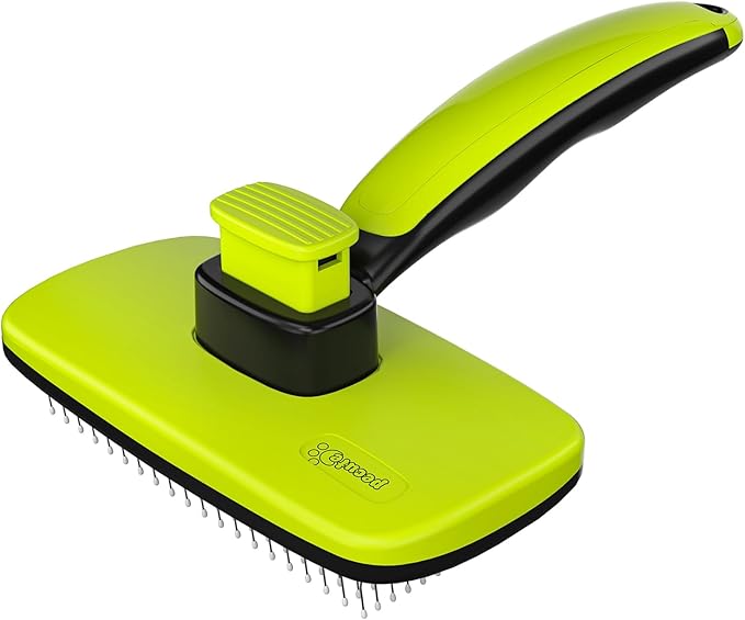 Pecute Self-Cleaning Slicker Brush for Dogs, Cats, Lightweight Dog Brush for Shedding Massaging Grooming, Cat Brush Gently Removes Loose Fur Undercoat for Small Dogs Cats Rabbits of All Hair Types