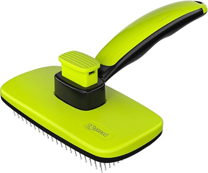 Pecute Self-Cleaning Slicker Brush for Dogs, Cats, Lightweight Dog Brush for Shedding Massaging Grooming, Cat Brush Gently Removes Loose Fur Undercoat for Small Dogs Cats Rabbits of All Hair Types