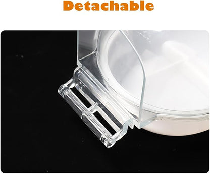 kathson Bird Bath Box for Cage Parakeet Bath Tub Parrot Hanging Bathtub Cube No-Leakage Birds Bath Shower Box Bowl Cage Accessory for Small Birds Lovebird Canary Cockatiel, Acrylic Clear(Transparent)