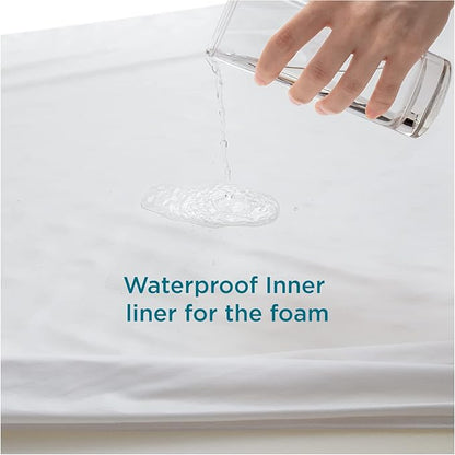 Bedsure Orthopedic Dog Beds for Small Dogs - Washable Small Dog Cat Bed Waterproof, Comfort Pet Couch Sofa with Washable Removable Cover, Pets Bed with Nonskid Bottom, Hazel, 24"