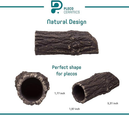 Plecoceramics Pleco Cave Natural Breeding Ceramic Decorations Fish Tank Aquarium Medium Size (4 pcs)