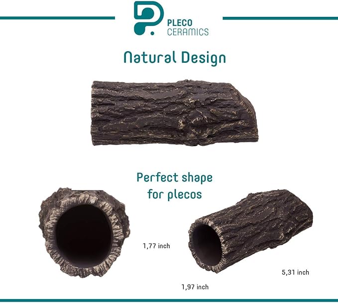 Plecoceramics Pleco Cave Natural Breeding Ceramic Decorations Fish Tank Aquarium Medium Size (1 pcs)