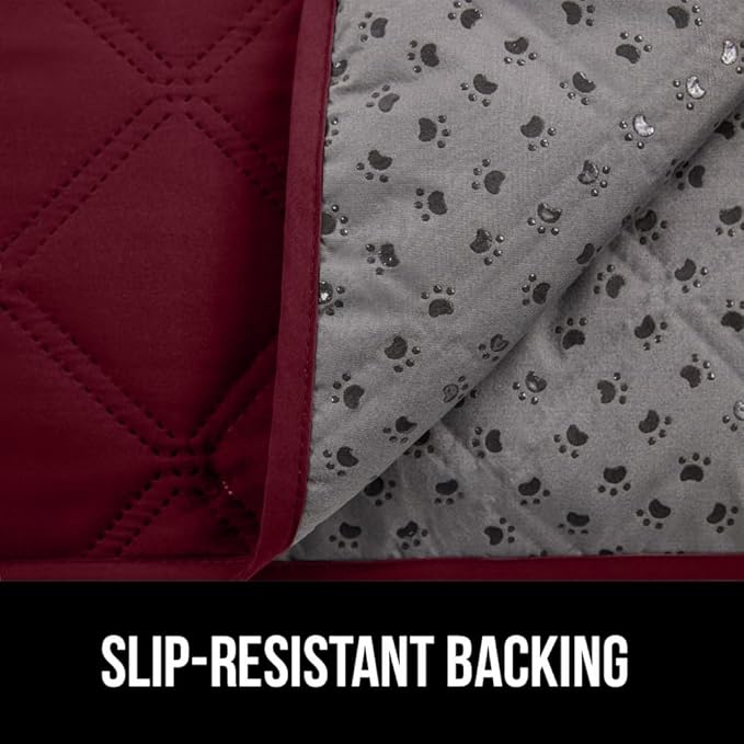 Gorilla Grip 100% Waterproof Dog Blanket, Pet Friendly Sofa Throw Essential for Small Pets, Dogs, Cats, Tear and Slip Resistant Leakproof Couch Cushion Cover for Indoor Furniture, 30x70 Burgundy
