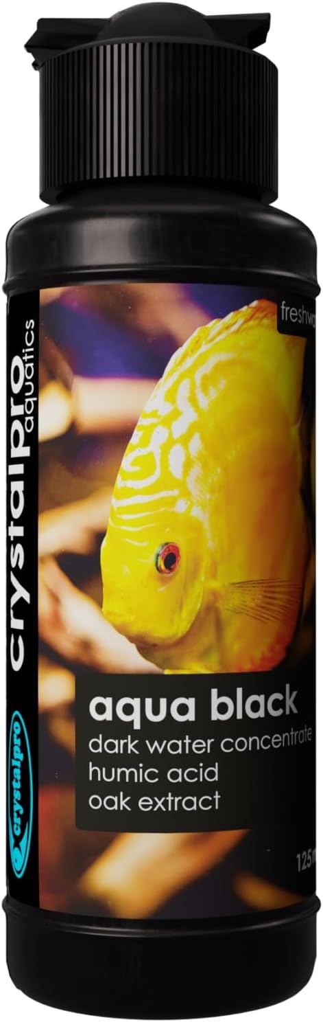 Aqua Black 4.22 Oz Black Water Concentrate Additive for Tropical Aquariums - Adds Natural Tannins and Humic&Fulvic - Darkens The Water- for Freshwater Tropical Lake Water Conditions