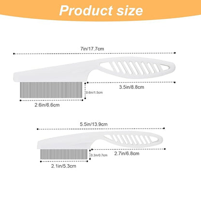 2 Packs Pet Hair Comb, 2 in 1 New Dog Comb Multifunctional Pet Hair Comb Pet Hair Comb Flea and Tear Stain Removal Cat Comb for Grooming and Dehairing Face and Paws
