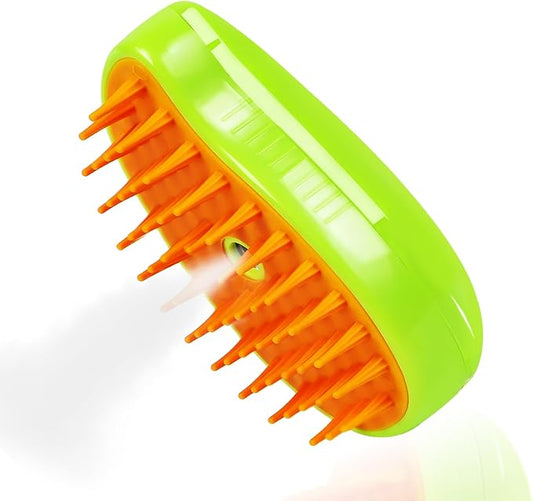 Nepfaivy Cat Steam Brush for Shedding - Steamy Cat Brush for Indoor Cats, Cat Hair Steam Brush for Massage, Spritz Defur Comb for Cats, Pet Steamer Brush for Shorted and Long Haired Dogs