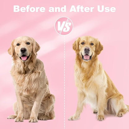 Dogs & Cats Brush for Shedding, Skin Friendly Pet Grooming Brush, Self Cleaning Slicker Brush for Long or Short Haired Cats and Dogs, Deshedding Dog Brush for Remove Loose Fur and Undercoat