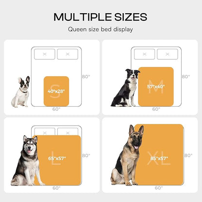 Luciphia Waterproof Pet Blankets for Couch Sofa Bed Cover Cat Liquid Pee Proof Washable Soft Fluffy Large Dog Blanket Reversible Furniture Protection Puppy Grey Bone Thicken Mediumï¼57" x 40"ï¼