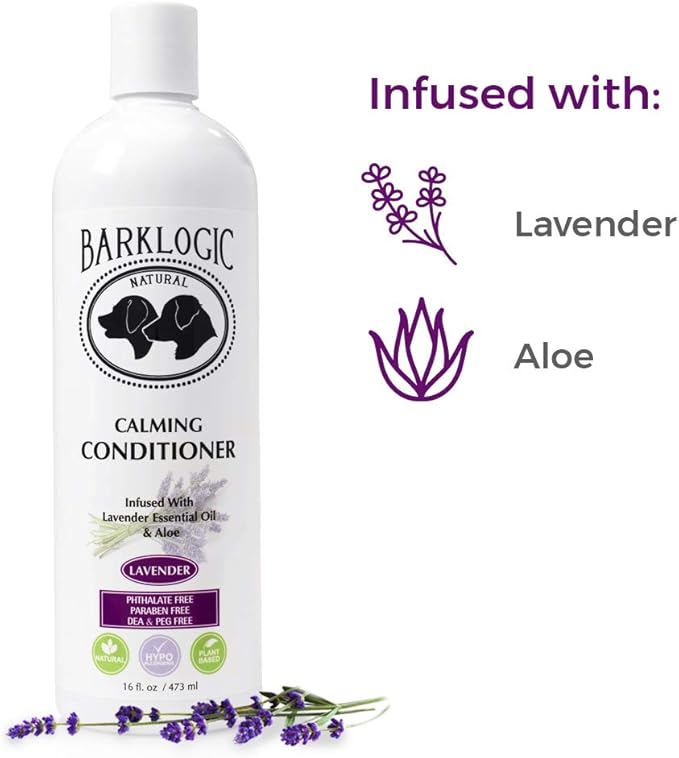 Calming Conditioner, Lavender, 16 fl oz - Grooming Essentials For A Quality Coat - No Parabens, No Phthalates, No Sulfates, No DEA & PEG, Naturally Derived, Vegan