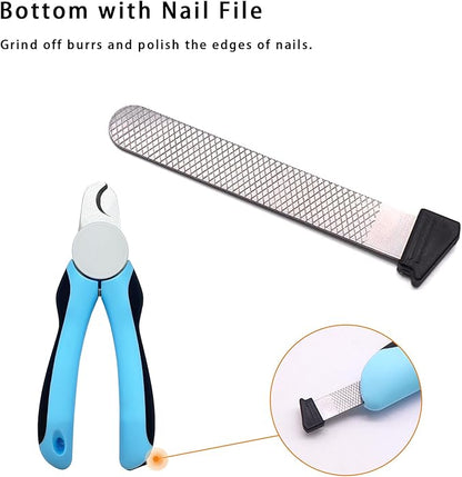 Cat & Dog Nail Clipper and Trimmer with Safety Guard, Avoid Over Cutting Toenail, Equipped with Nail File - Professional Grooming Tool for Pets