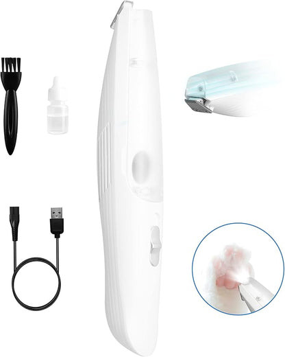 Electric Dog Paw Fur Vacuum Trimmer Christmas Cordless Ear Hair Clipper Small Cats Mini Dogs Shavers Light up Puppy Grooming Clippers 2 Speeds Rechargeable Cat Trimmers Quiet Grooming