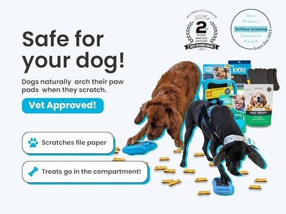 De' Vora Scratch Square - Dog Nail Scratch Board Treat Box | 5 in 1 Dog Scratch Pad for Nails | Dog Nail Scratch Board with Treat Box | Scratch Pad for Dogs Nail File | Dog Scratch Board XS/S